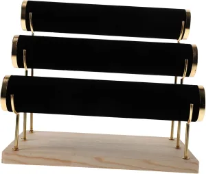 Alipis Jewelry Storage Stand Bracelet Display Holder with Plated Columns Elegant Watch Organizer for Bedrooms Dressing Rooms and Retail Spaces Easy Assembly Luxurious