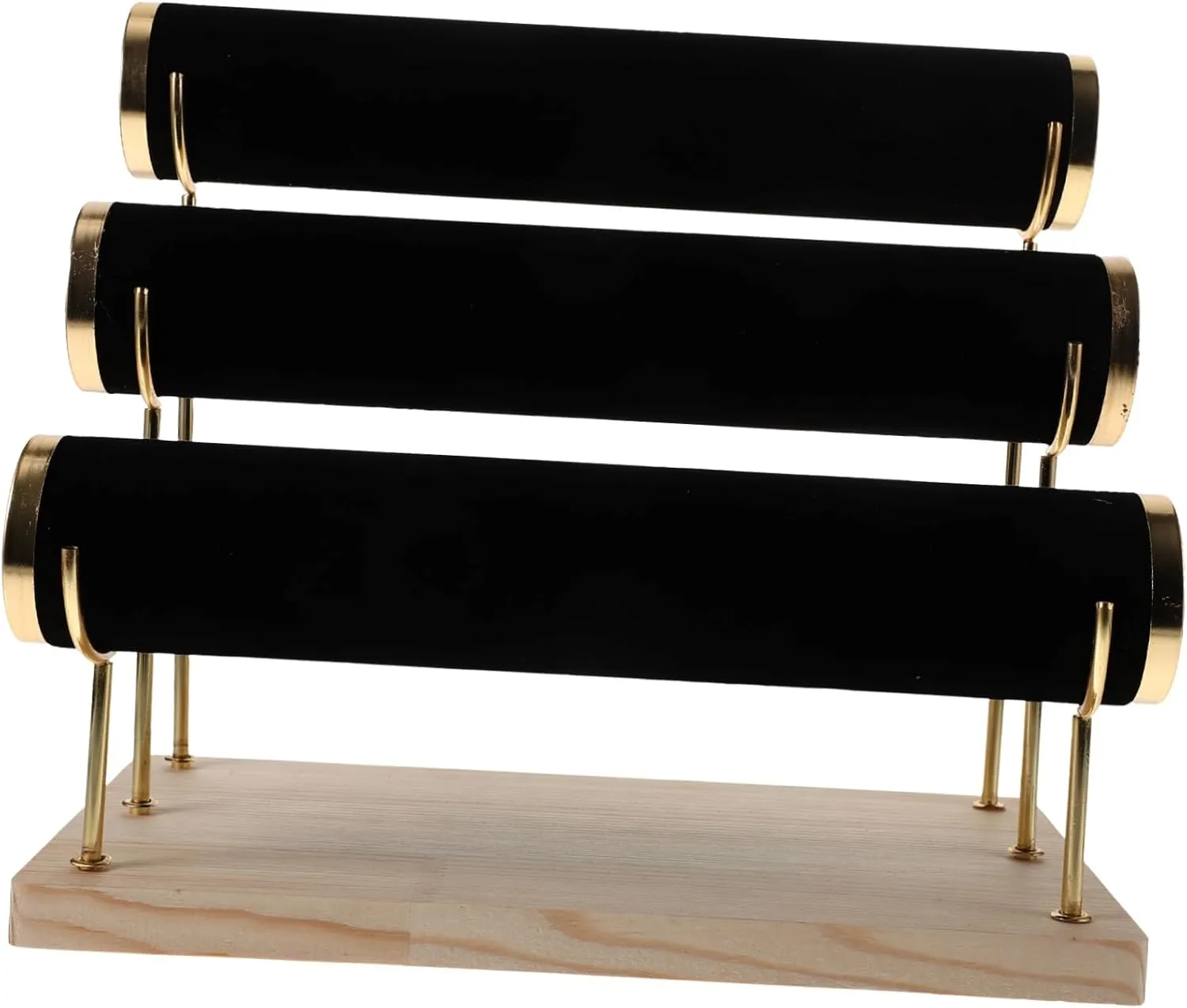 Alipis Jewelry Storage Stand Bracelet Display Holder with Plated Columns Elegant Watch Organizer for Bedrooms Dressing Rooms and Retail Spaces Easy Assembly Luxurious