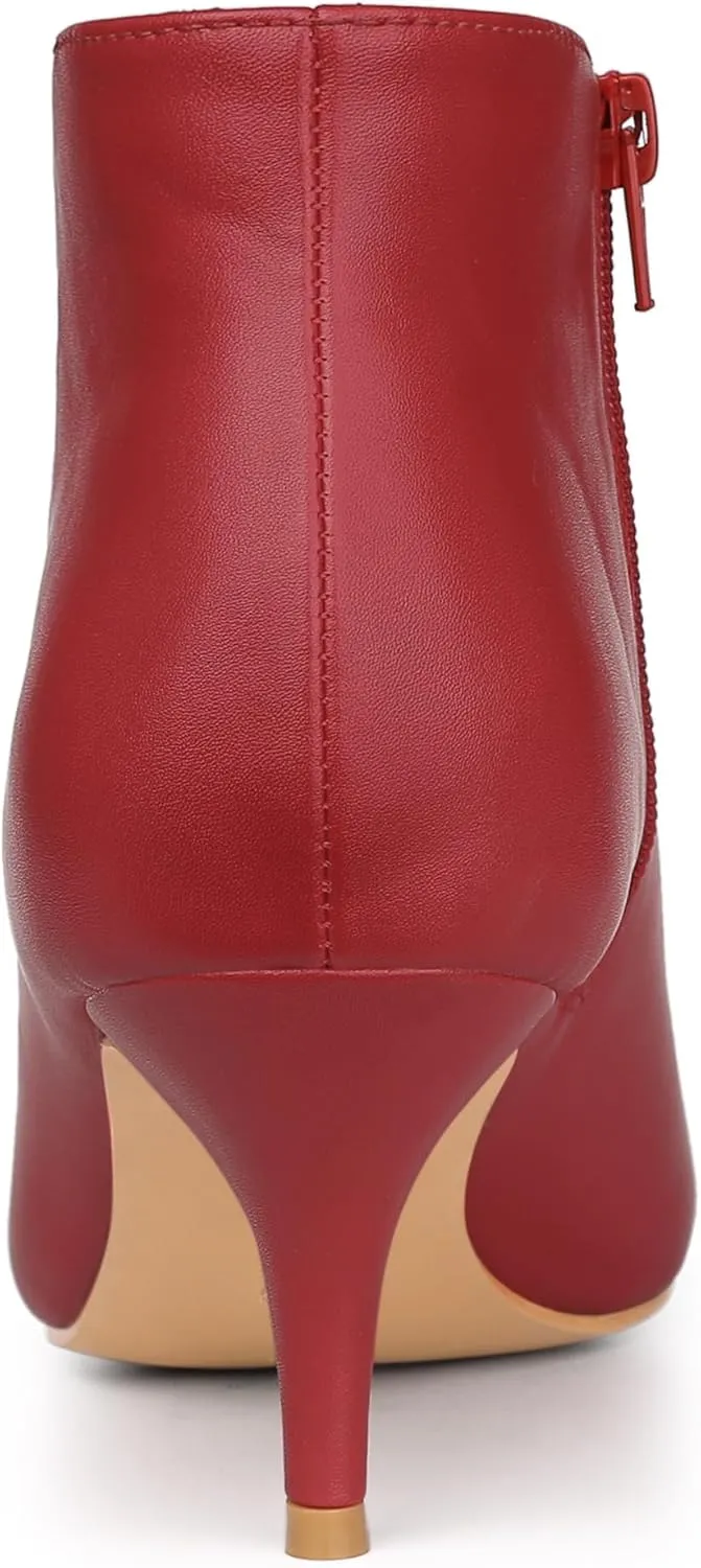 Allegra K Women's Cutout Pointy Toe Stiletto Heels Boots Ankle Booties