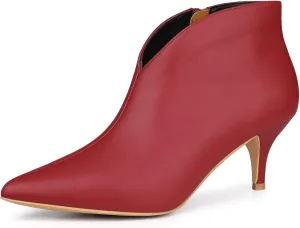 Allegra K Women's Cutout Pointy Toe Stiletto Heels Boots Ankle Booties