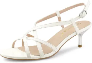 Allegra K Women's Slingback Strappy Kitten Heel Heels Sandals