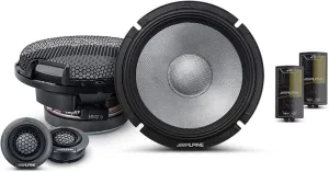 Alpine R2-S65C 6.5" R-Series High-Resolution 2-Way Component Speaker Set, Pair