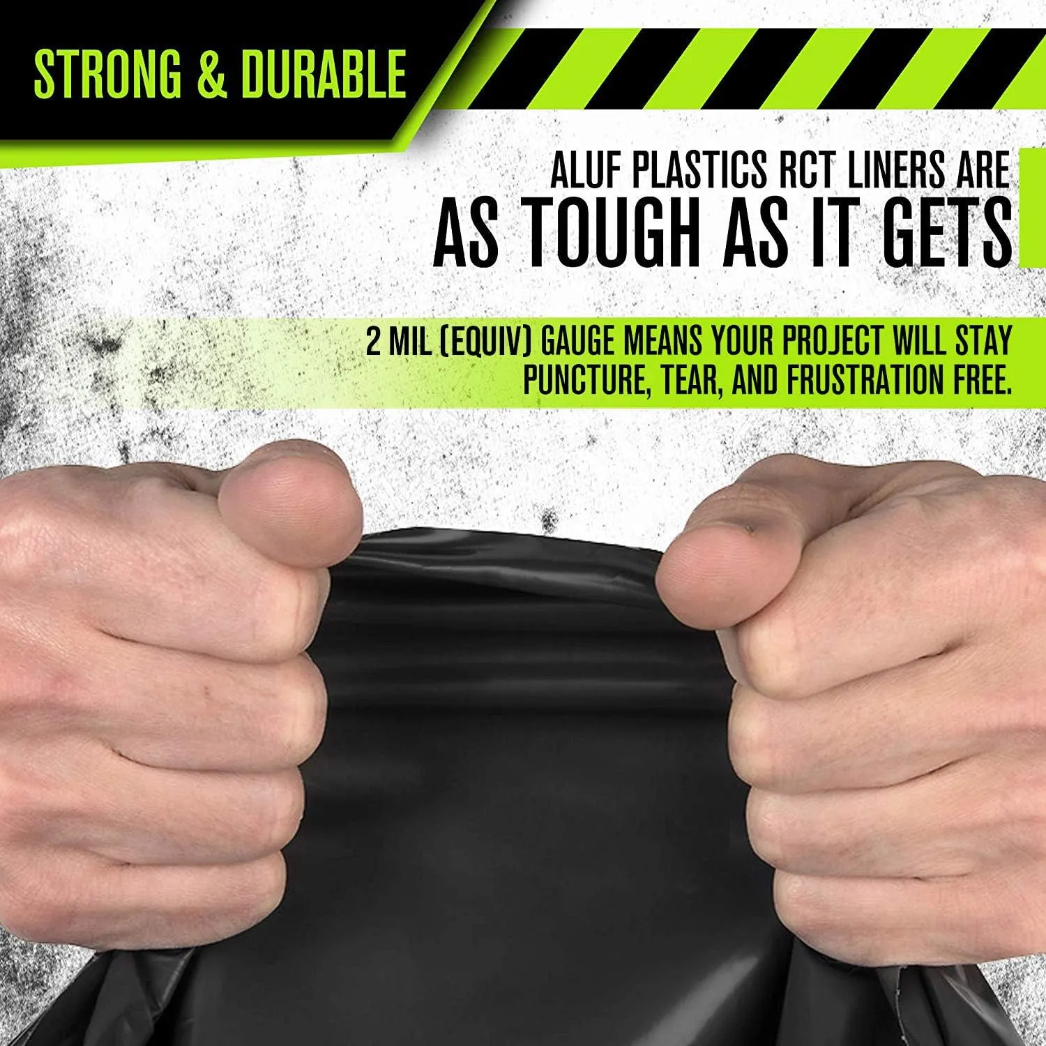Aluf Plastics 55 Gallon Trash Bags Heavy Duty - (Huge) - 2.0 MIL Thick (equiv) - 38" x 58" - Garbage Bags for Toter, Contractors, Lawn, Leaf, Yard Waste, Kitchen, Industrial, Black, 50 Pack