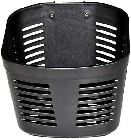 AlveyTech Black Plastic Oval Basket with Mounting Hardware for Go-Go Travel Scooters - Replacement Scooter Baskets Mount on Tiller, fits Pride Mobility GOGO Elite Traveller and Ultra X (FRMASMB13758)