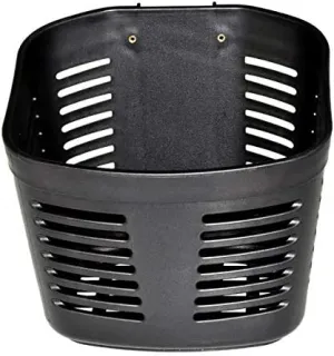 AlveyTech Black Plastic Oval Basket with Mounting Hardware for Go-Go Travel Scooters - Replacement Scooter Baskets Mount on Tiller, fits Pride Mobility GOGO Elite Traveller and Ultra X (FRMASMB13758)