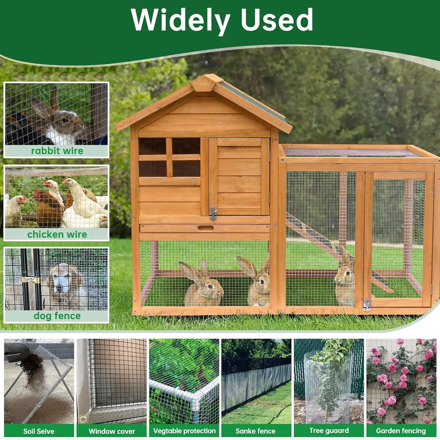 AMAGABELI GARDEN & HOME Hardware Cloth 1/4 inch 8inx20ft Galvanized After Welding 23 Gauge Square Chicken Wire Fence Mesh Roll Raised Garden Bed Plant Supports Poultry Netting Cage Snake Fence