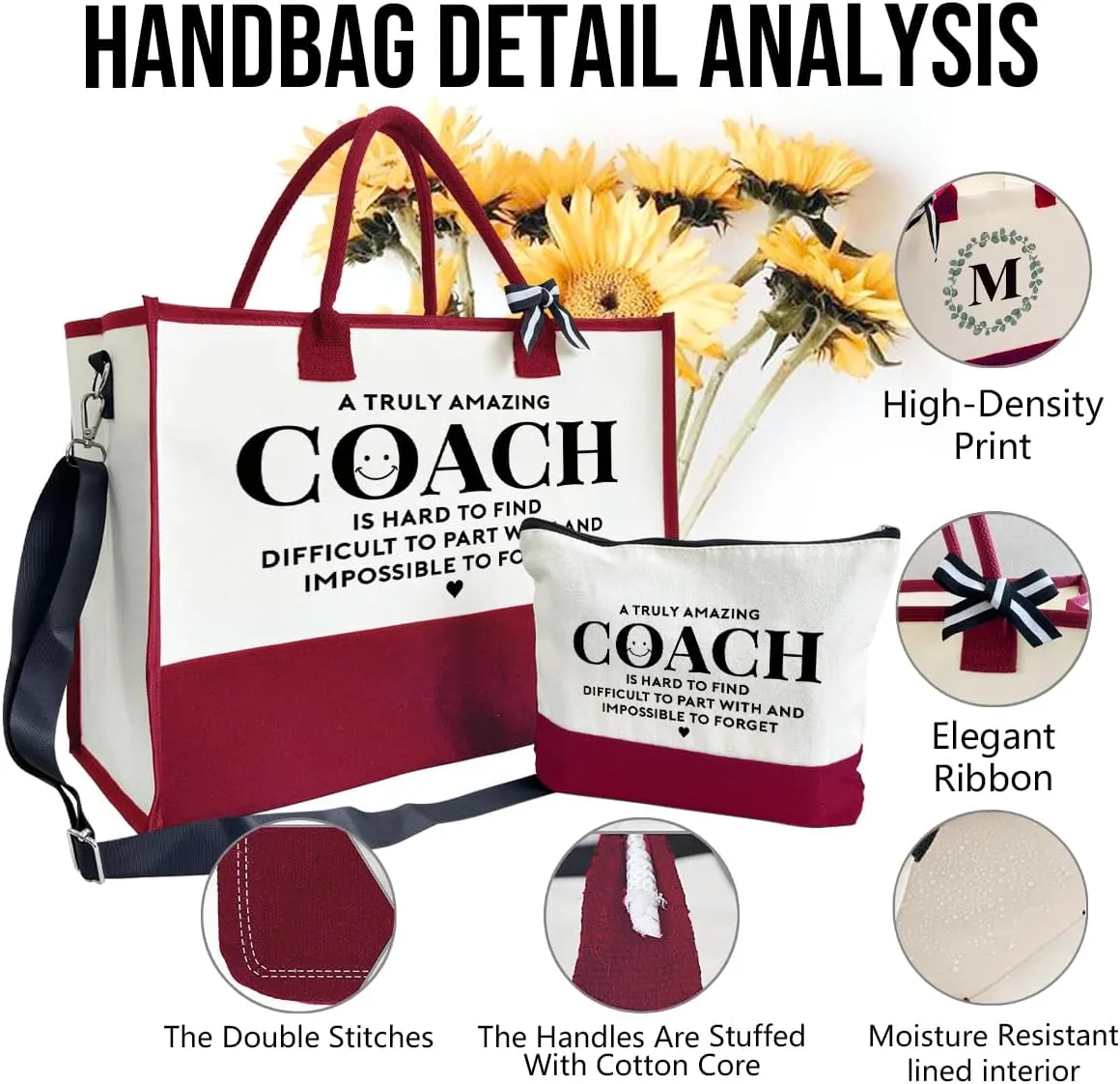 Amazing Coach Beach Bag, Canvas Shoulder Tote With Zipper, Travel Gift for Women, Coach Gifts