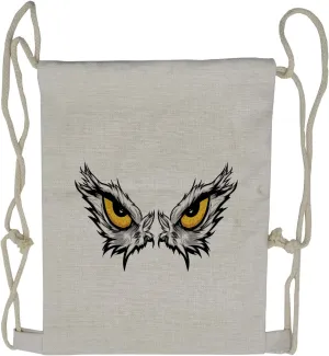 Ambesonne Eye Drawstring Backpack, Angry Gaze of Bird of Prey, Sackpack Bag