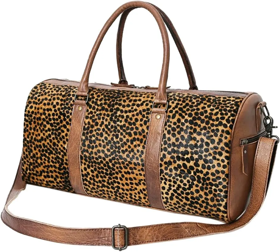 American Darling Duffel Hair On Genuine Leather Western Women Bag | Handbag | Leather Duffle Bag | Weekend Bag | Travel Duffel Bags | Duffel Bag for Women