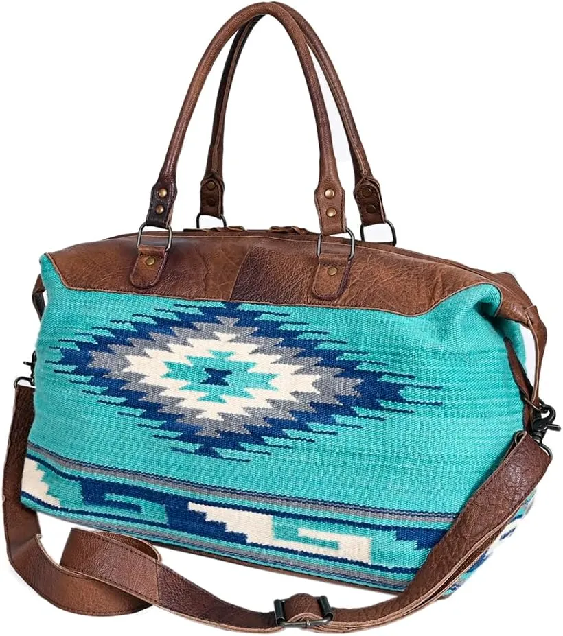 American Darling Duffel Saddle Blanket Genuine Leather Women Bag Western Handbag Purse