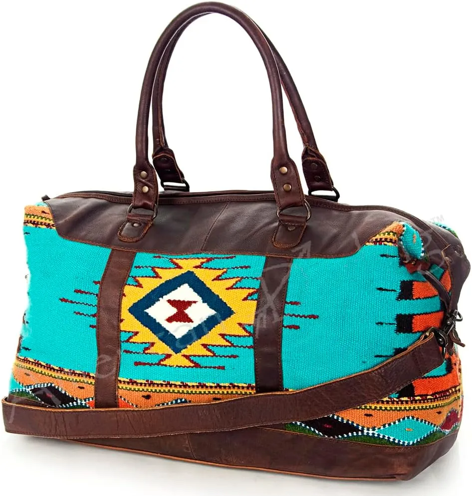 American Darling Duffel Saddle Blanket Genuine Leather Women Bag Western Handbag Purse