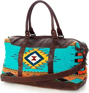 American Darling Duffel Saddle Blanket Genuine Leather Women Bag Western Handbag Purse