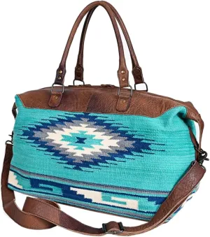 American Darling Duffel Saddle Blanket Genuine Leather Women Bag Western Handbag Purse