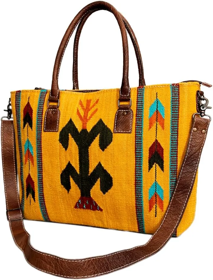 American Darling Tote Saddle Blanket Genuine Leather Women Bag Western Handbag Purse