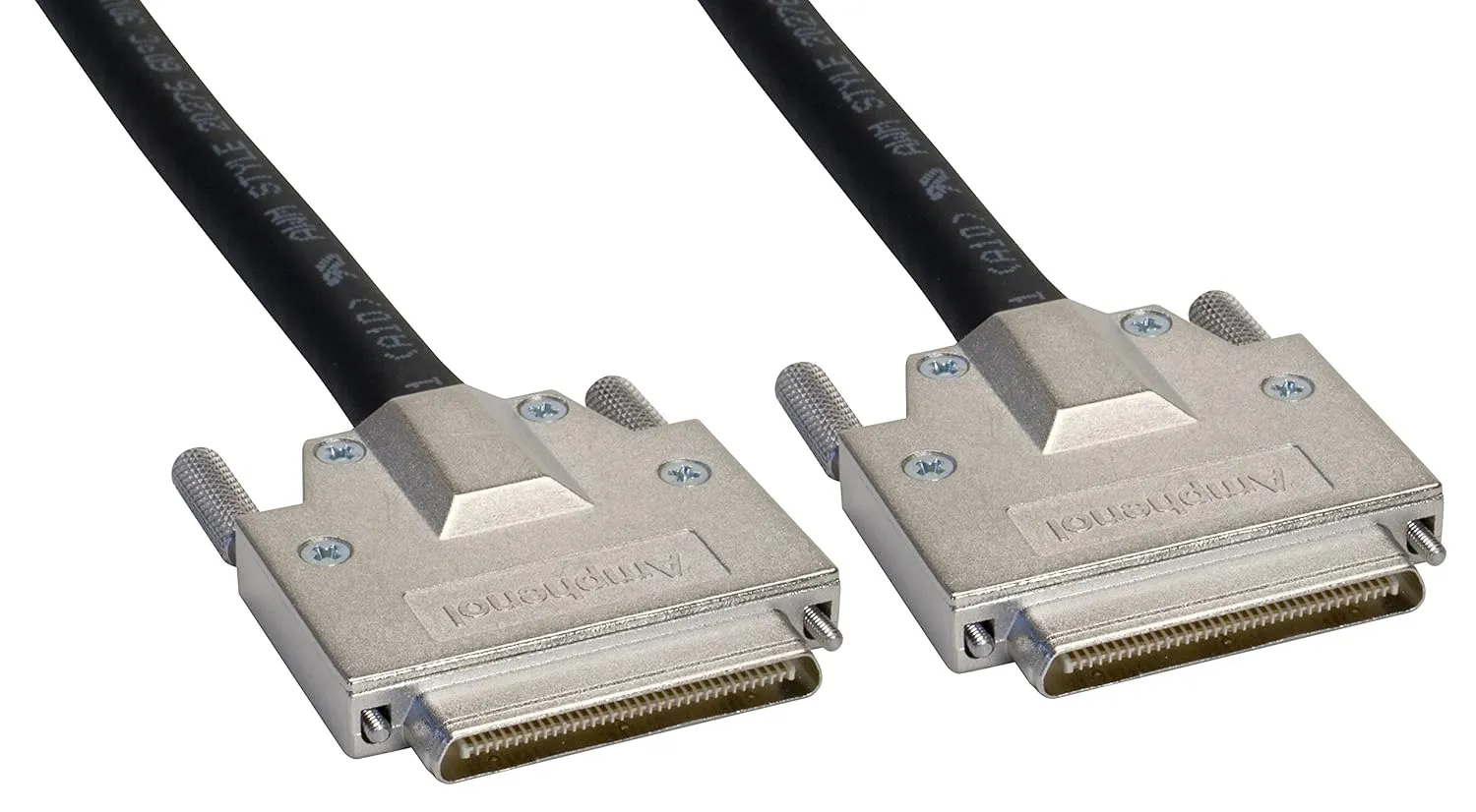 Amphenol CS-VHDCIMX200-008 VHDCI SCSI SCSI-5 Cable, VHDCI Male to Male, 8 m, 26.2', Black