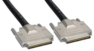 Amphenol CS-VHDCIMX200-008 VHDCI SCSI SCSI-5 Cable, VHDCI Male to Male, 8 m, 26.2', Black