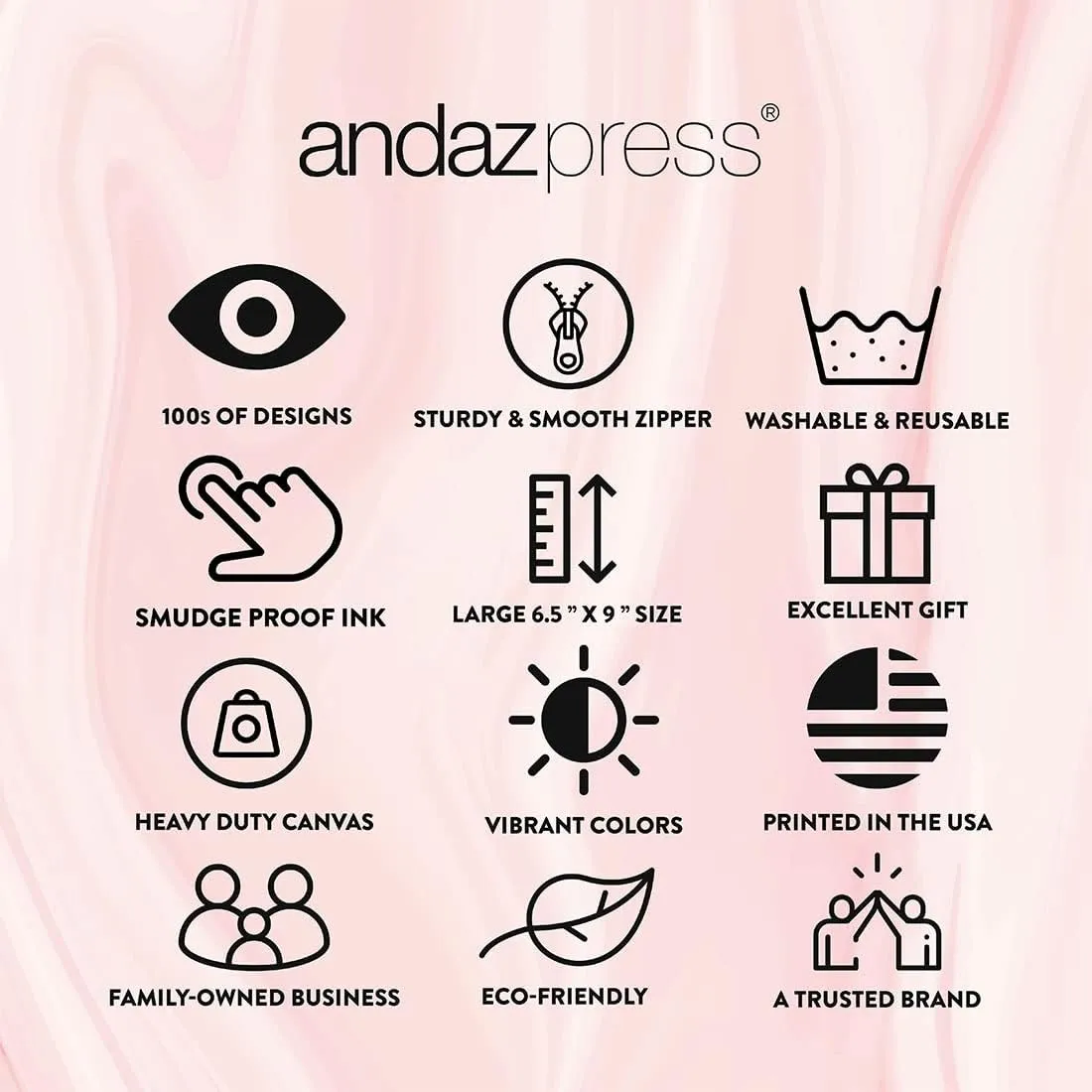 Andaz Press Funny Makeup Bag Canvas Cosmetic Bag Inner Beauty Is Great But A Little Mascara Never Hurt Makeup Pouch For Purse Travel Pouch Funny Pencil Bag Cute Birthday Gifts for Women 6.5 x 9 Inch