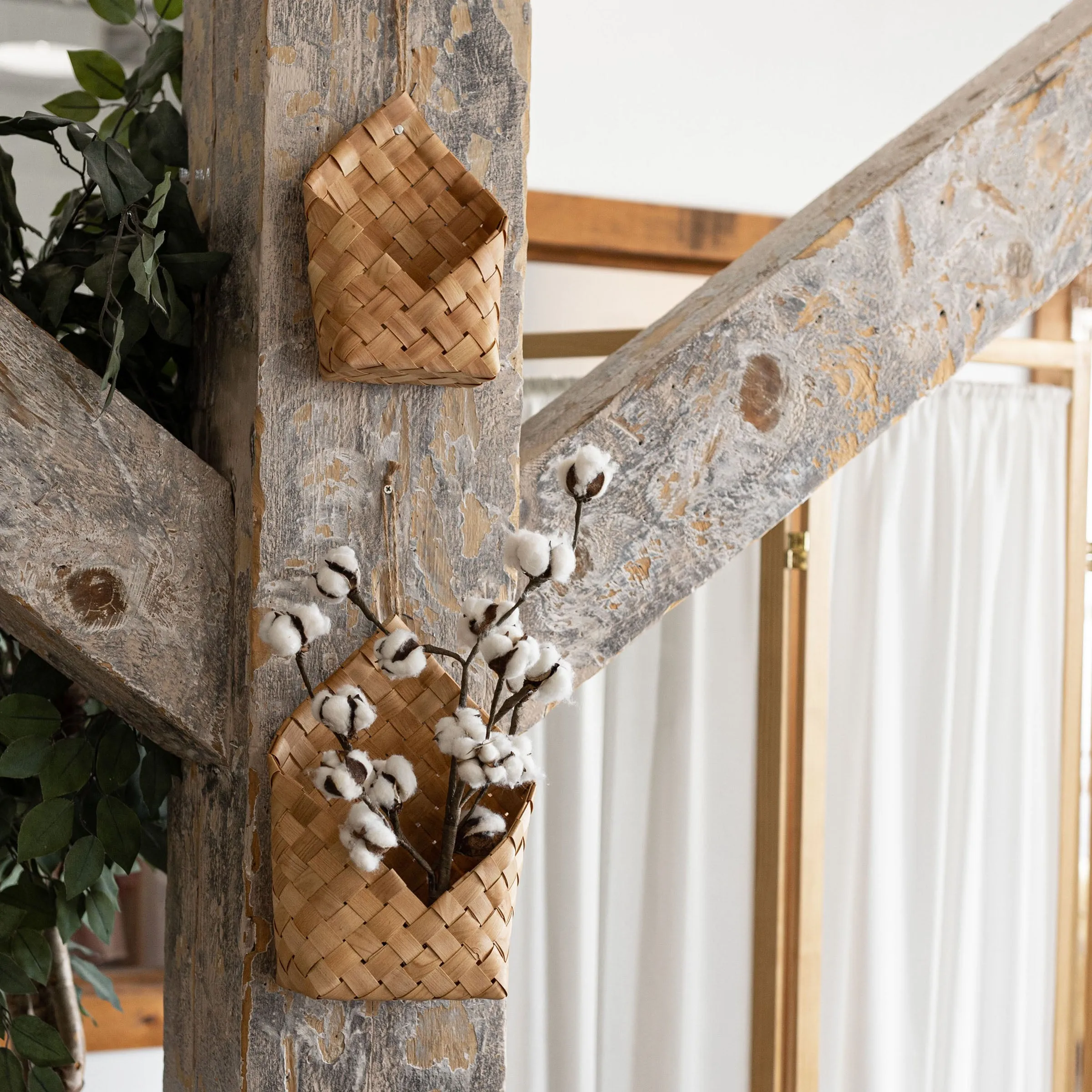 ANGELA NATURAL WALL BASKETS, SET OF 2 (MIN 2)