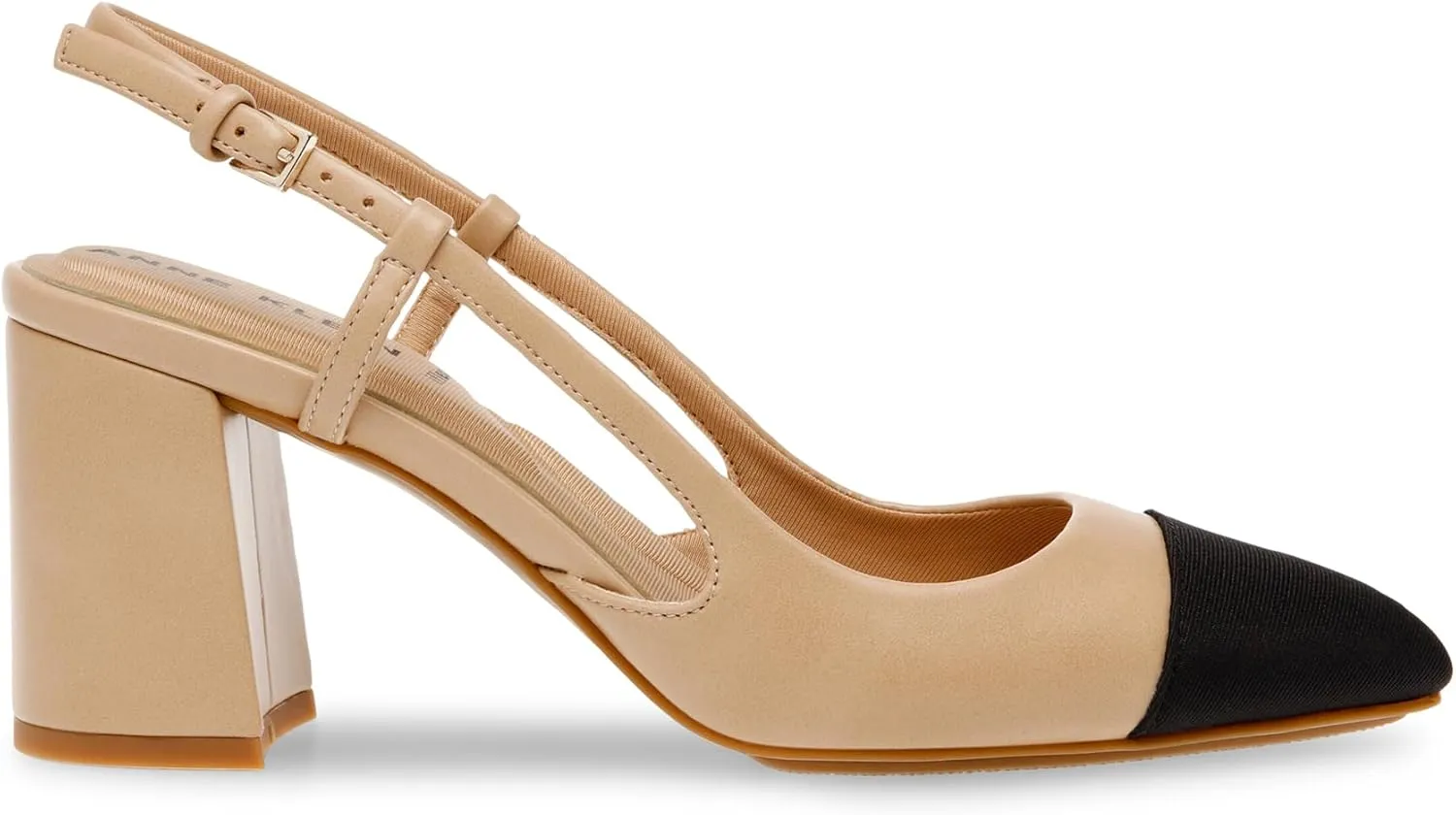 Anne Klein Womens Brooklyn Faux Leather Pointed Toe Slingback Heels