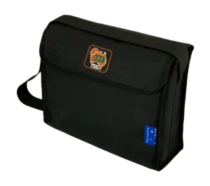 AOS Australian Made Canvas Tool Bag Crib Bag Shoulder Bag Triple Layer Heavy Duty Base Standard - Black