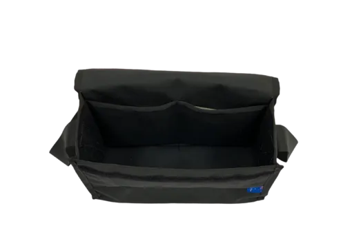 AOS Australian Made Canvas Tool Bag Crib Bag Shoulder Bag Triple Layer Heavy Duty Base Standard - Black