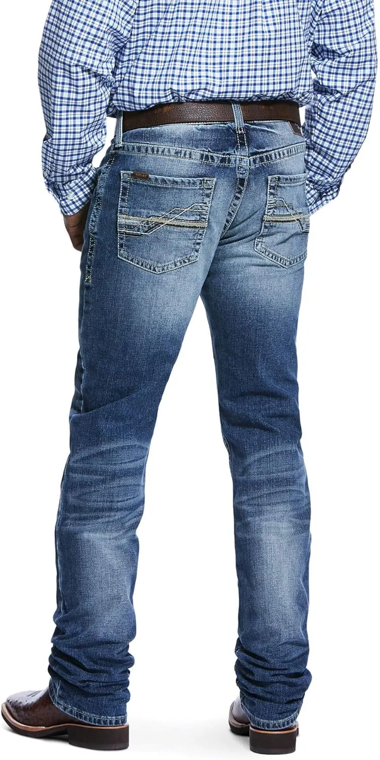 ARIAT Men's M4 Low Rise Stretch Shoreway Stackable Straight Leg Jean