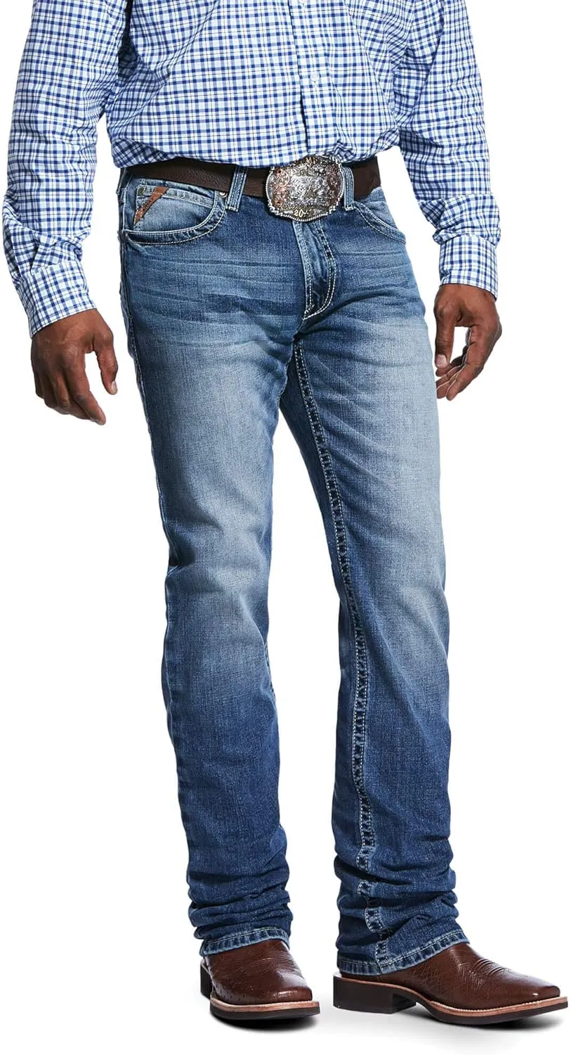 ARIAT Men's M4 Low Rise Stretch Shoreway Stackable Straight Leg Jean