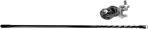Aries Automotive ARIES 10822 SINGLE 4` FOOT 500 WATT CB RADIO ANTENNA KIT W/MIRROR MOUNT AND COAX (BLACK)