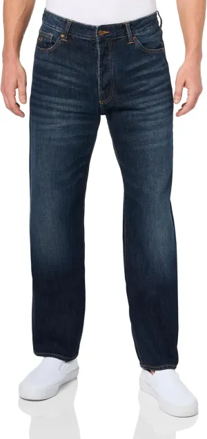 Armani Exchange Men's J88 Relaxed Straight Fit Non Stretch Denim
