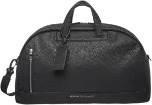 Armani Exchange Men's Pebble Armani Duffle Bag, Nero-Black, One Size