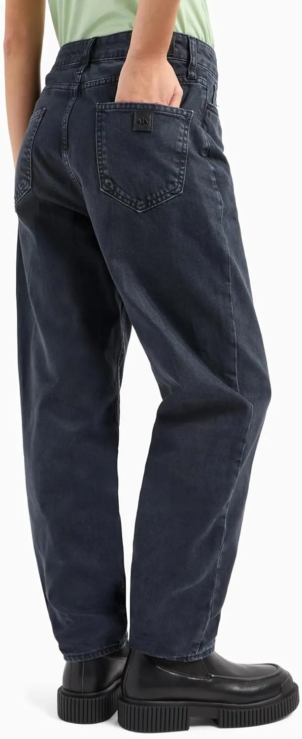 Armani Exchange Women's Carrot Fit Rigid Cotton Denim