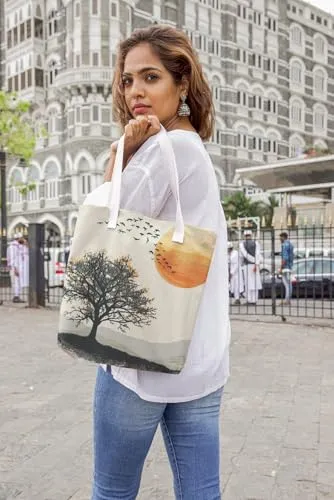 Art to Doors | Treetop Harmony | Tote Bags | Shopping Bag For Grocery | Aesthetic Carry Bag | Tote Bag for Shopping, Travel, office & beach bags for women