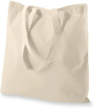 ATMOS GREEN 20 Pack 15x16 inch with 27" long handle 5 Oz NATURAL color Recycled Cotton Tote Bags Sustainable Eco Friendly reusable grocery super strong great for promotion branding gift MADE in INDIA