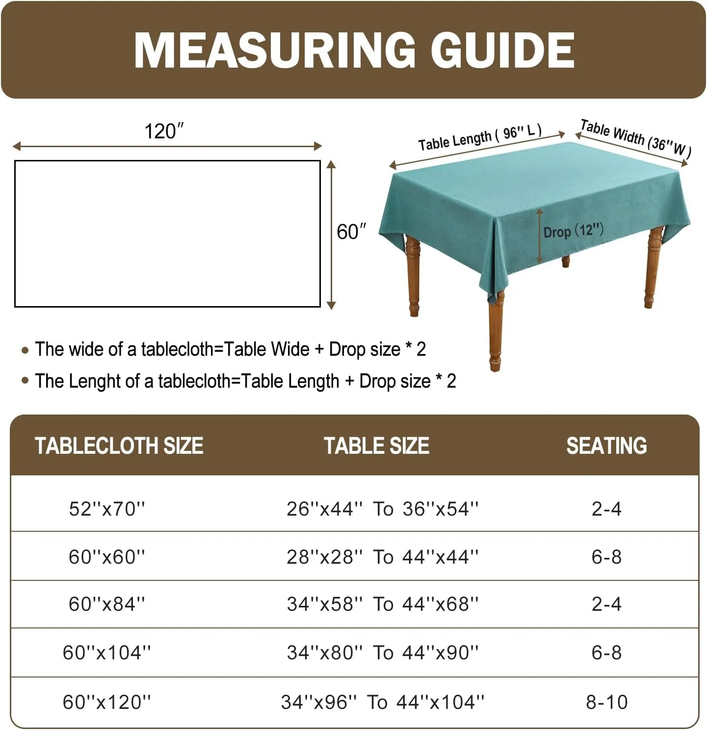 AUSSPVOCT Textured Linen Tablecloth Rectangle 52x70 Water Resistant Spill-Proof Wipeable Light Blue Table Cloth Wrinkle Free Fabric Dining Table Cover for Birthday Farmhouse Spring Easter Party