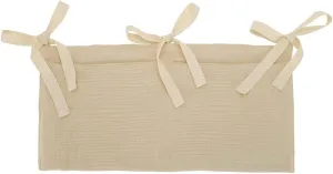 Baby Crib Pocket with Straps Hanging Baby Diaper Caddy Organizer, Diaper Stacker Classified Storage Bag Organizer for Nursery Diapers Wipes Baby Essentials (Camel)