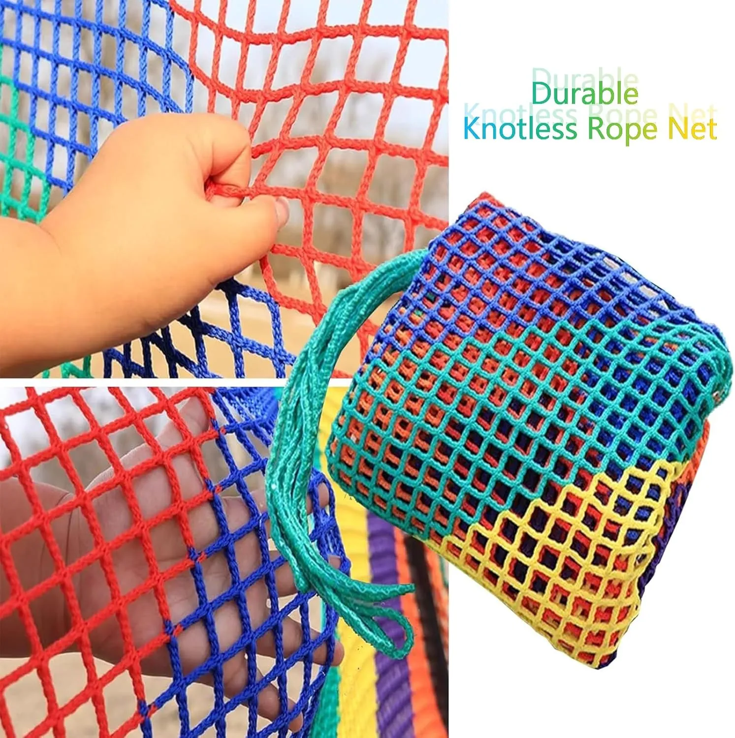 Balcony Safety Netting Tear Resistant Anti Fall Net for Playground Climbing Decoration (5x8m/16x26ft)