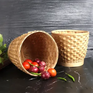 BAMBOO MULTIPURPOSE BASKET SET OF 4