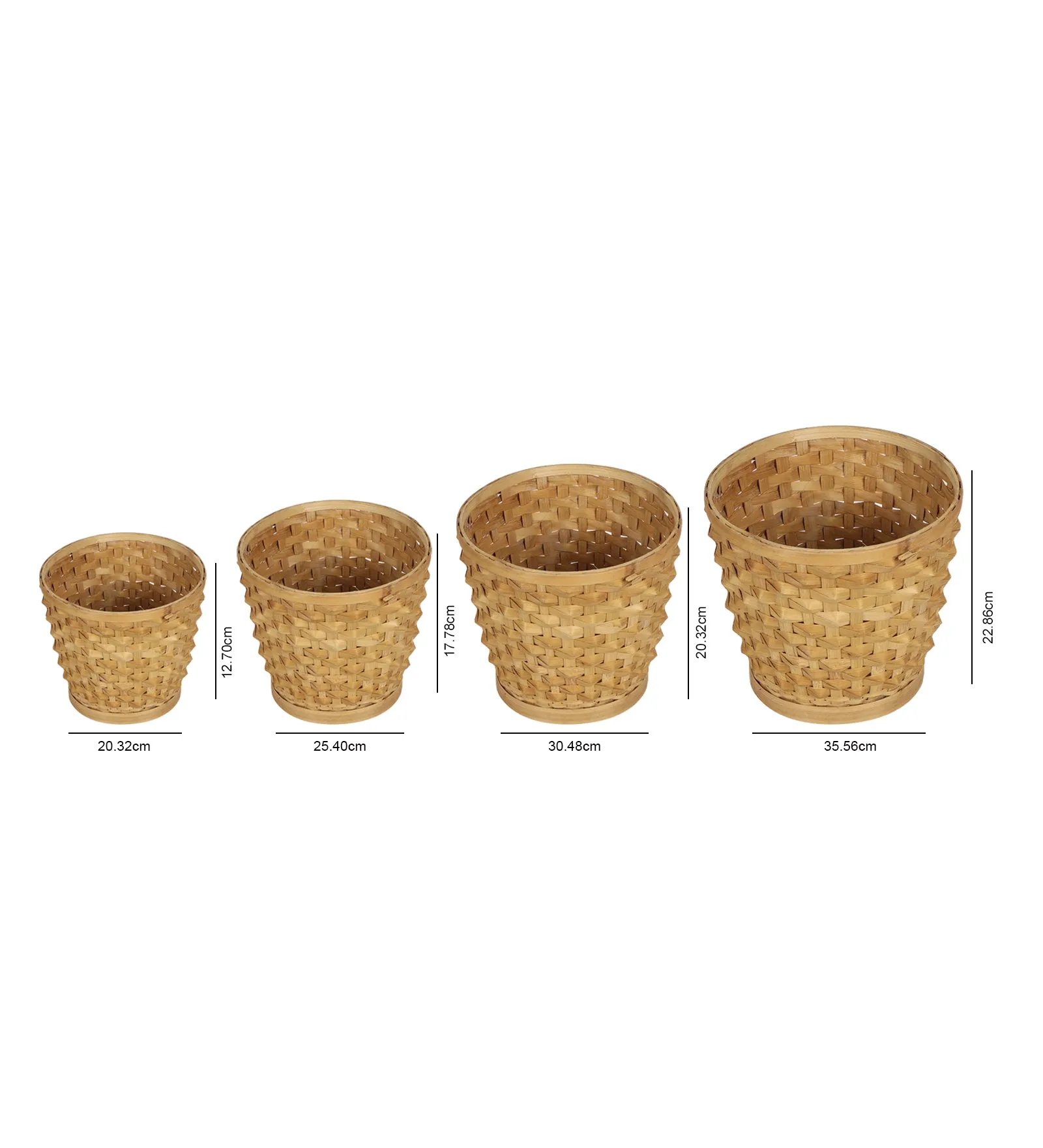 BAMBOO MULTIPURPOSE BASKET SET OF 4
