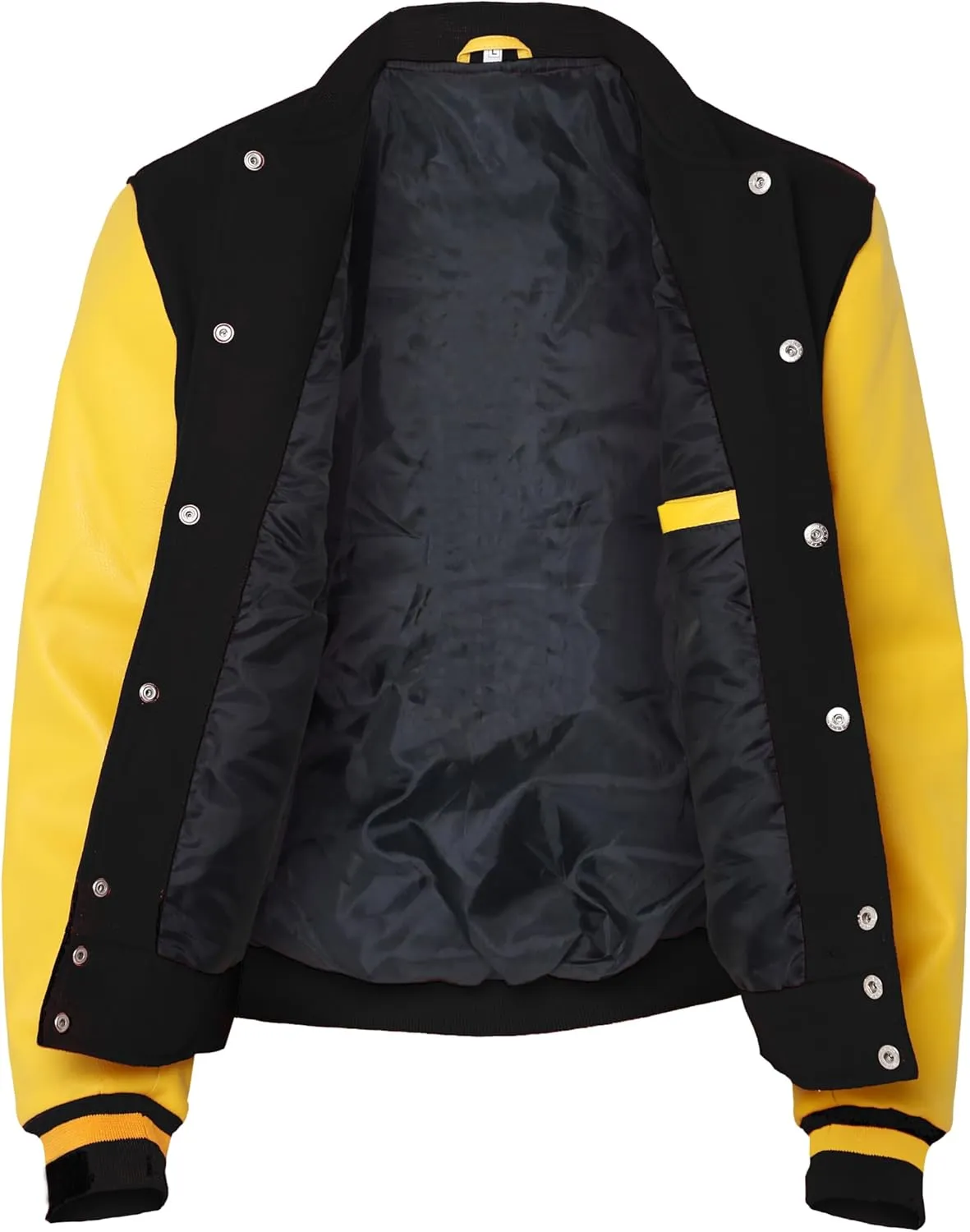 BANALISH Baseball Wool Jacket Men | Letterman Jacket Men Faux Leather Sleeve | Varsity Jacket Men | Wool Bomber Jacket Men
