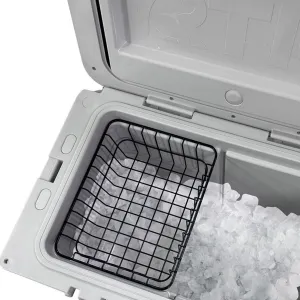 Basket for RTIC 52 or 72 Qt Ultra-Light Coolers - Aluminum Basket Compatible with Coleman 54 Qt Steel Belted Cooler, Rtic Cooler Accessories, Durable, Food-Safe（Black）