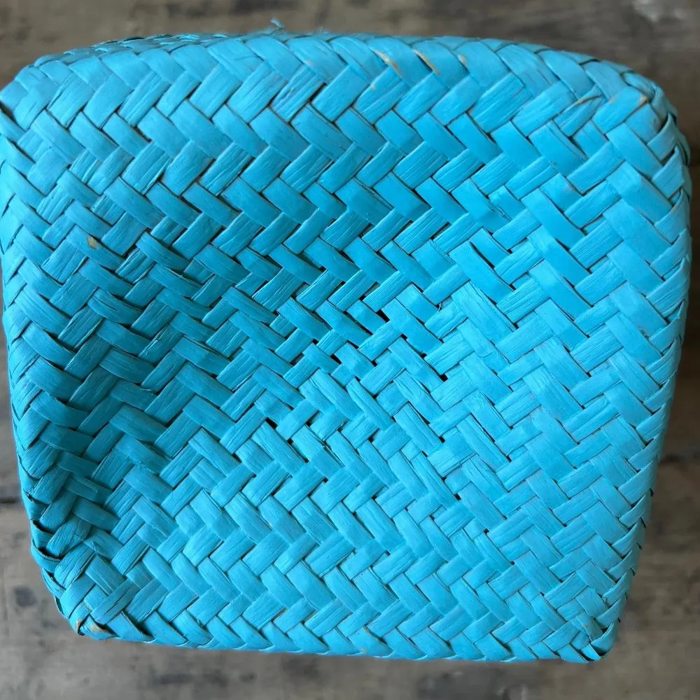 Basket - Rigid Square lined with Handles