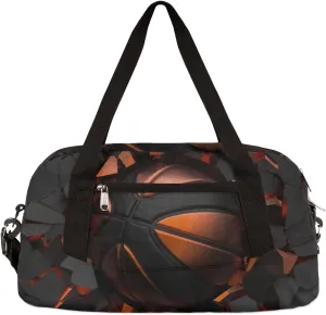 Basketball Duffel Bag for Kids Overnighter Small Duffle Bags for Boys & Girls, Perfect for Sleepovers and Travel Duffel Bag for Kids, Carry-On Size & Ideal for School Practice or Sport Gym Bags