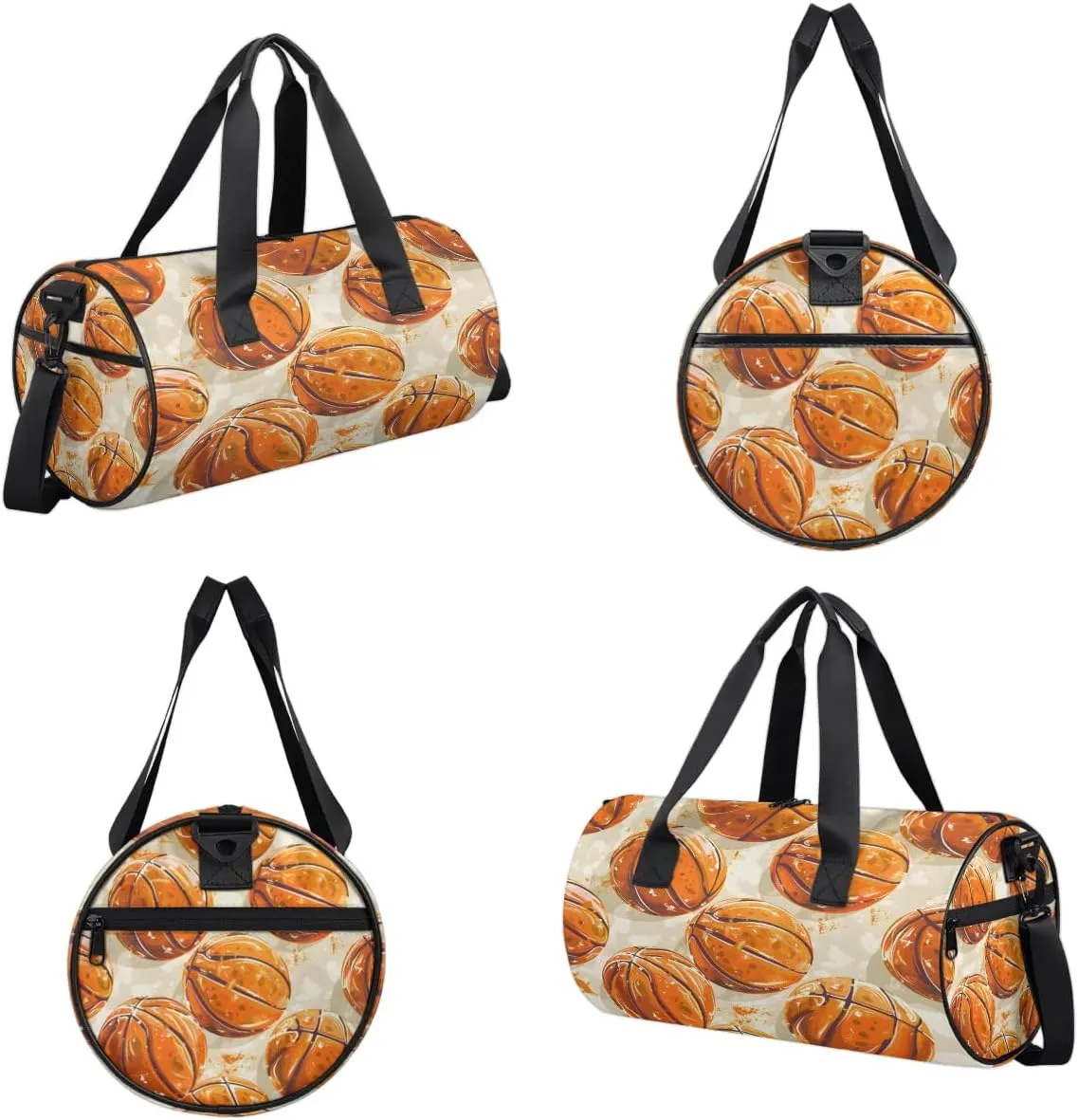 Basketball Print Gym Bag for Women Men Lightweight Weekender Travel Bag Stylish Duffle Bag for Gym Travel Overnight Carry On