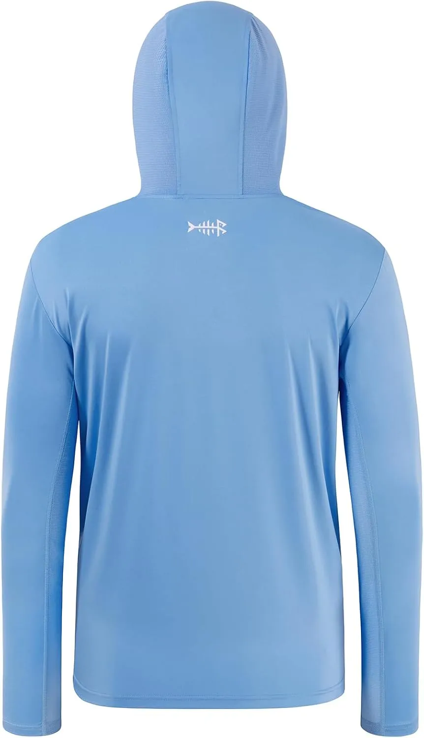 BASSDASH Men’s UPF 50  Fishing Hoodie Shirts with Chest Pocket Lightweight UV Sun Protection Long Sleeve Hiking Sports FS34M