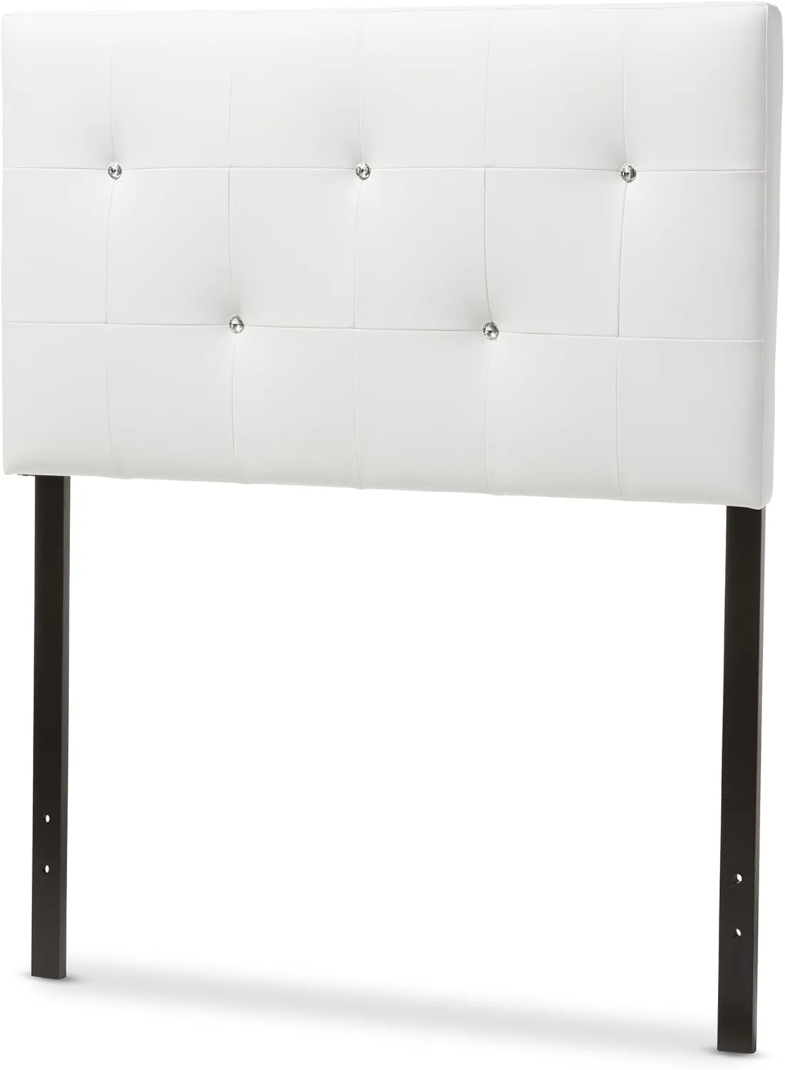 Baxton Studio Dalini Modern and Contemporary White Faux Leather Upholstered Twin Size Headboard