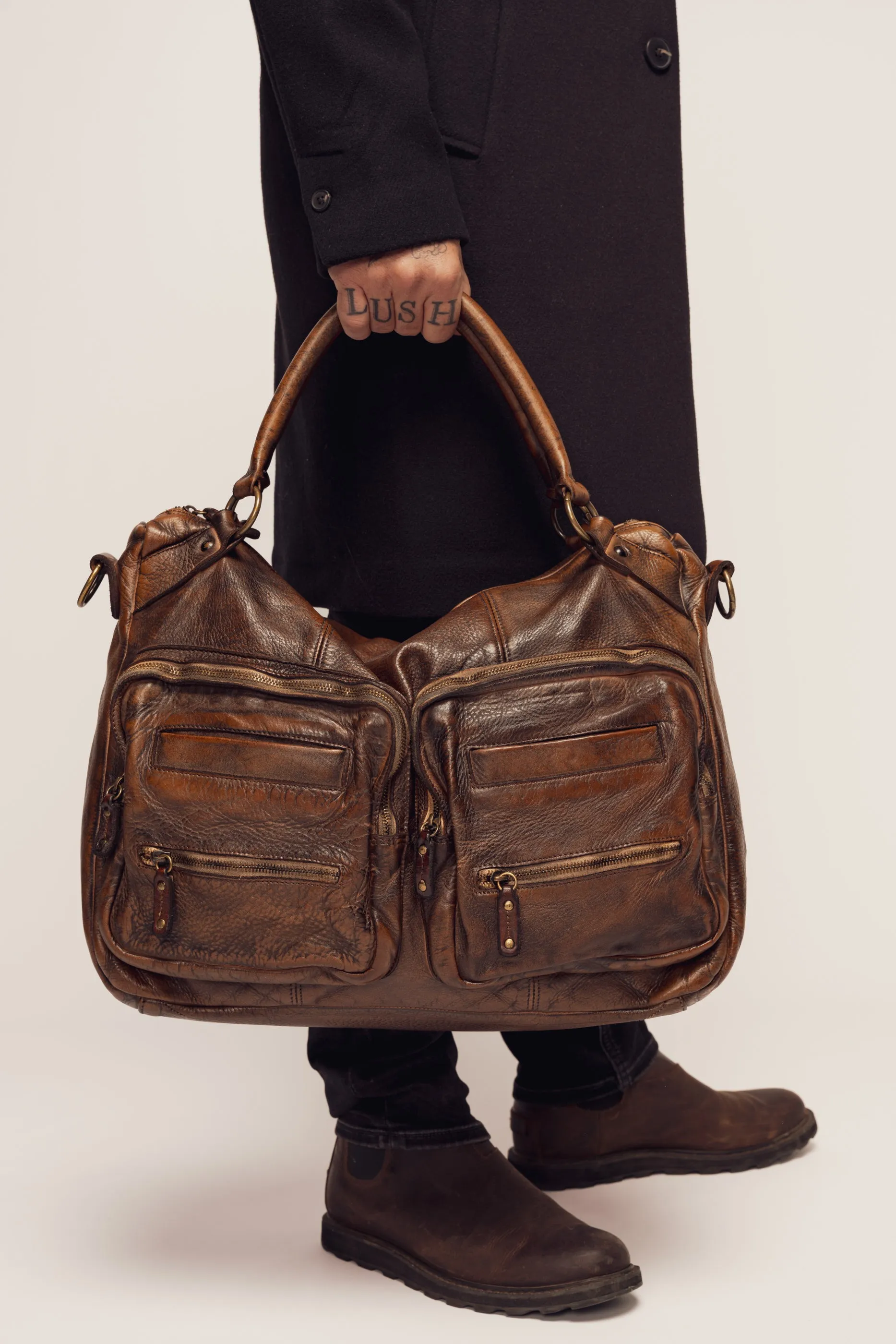 BAYSIDE84 XL Multipocket Tote & Crossbody - Cigar Brown mens