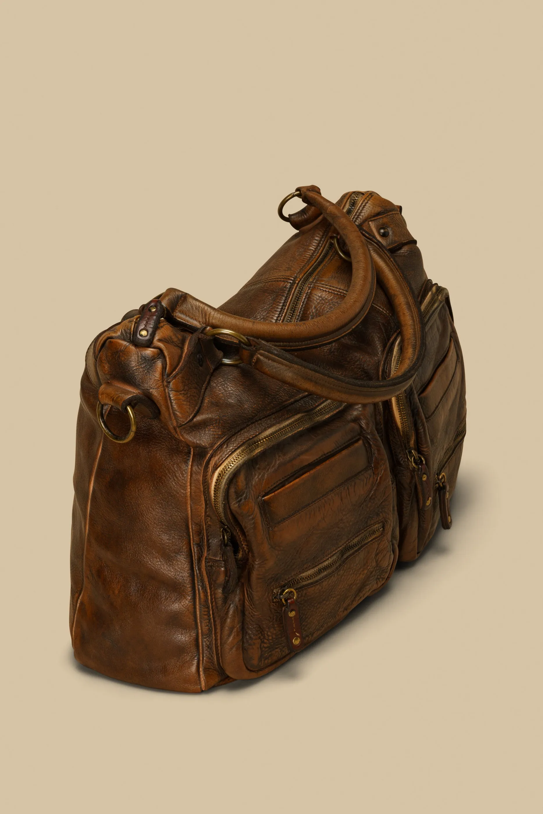 BAYSIDE84 XL Multipocket Tote & Crossbody - Cigar Brown mens