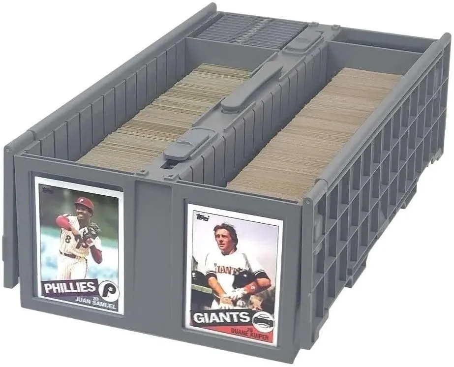 BCW Collectible Card Bin – (Single, Gray) | Holds up to 1600 Cards | Plastic Storage Box for Pokémon, MTG & Sports Cards