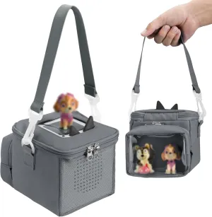 Beautyflier Carrying Case Compatible with Toniebox Audio Player Starter Set, Storage Bag Organizer for Creative Tonies Figures, Tote Bag for Kids Toniebox Starter Set, 3-6 Years Kids Gift (Gray)