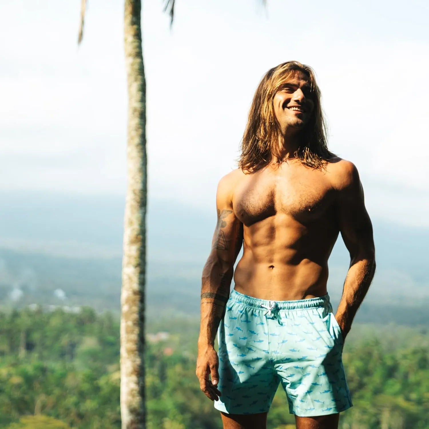 BERMIES Men’s Swim Trunks with Compression Liner - 5.5” Inseam, Quick-Dry, 4-Way Stretch, UPF 50 , Eco-Friendly Fabric